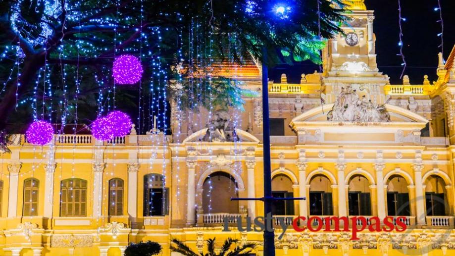 Tet decorations in downtown Saigon